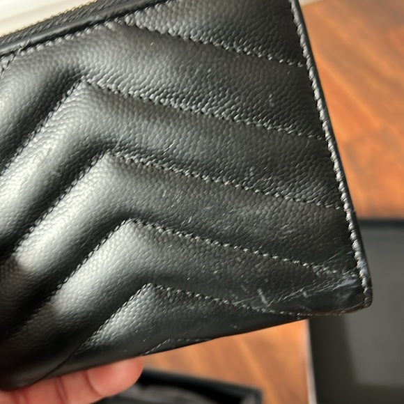 1648 Saint Laurent Black Quilted Small Wallet - Picture 9 of 9